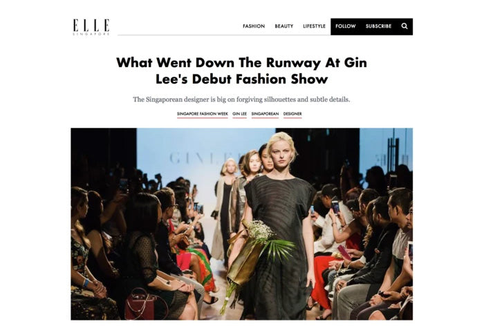 ELLE Singapore: What Went Down The Runway At Gin Lee's Debut Fashion Show