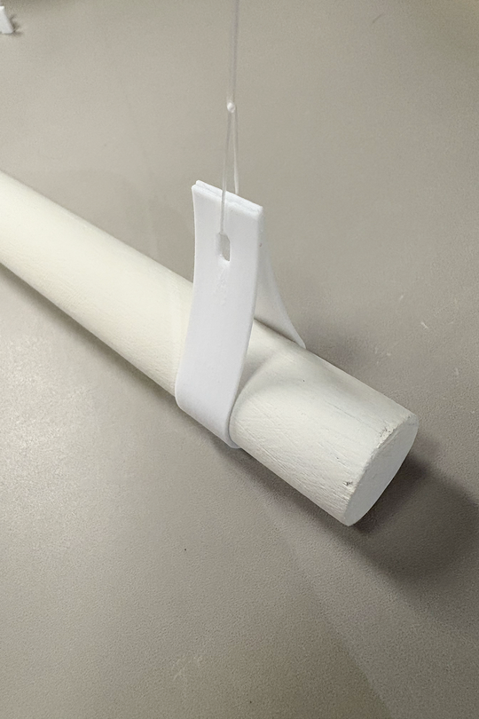 1 Inch Pole Hanging Set (2 ceiling clips + 2 Pole brackets)